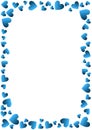 Blue hearts valentines day PNG Frame