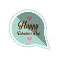 Happy valentines day card bubble hearts shadow