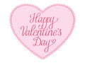 Happy Valentines Day Card with lace heart