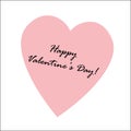 Happy valentines day card, vector illustration Royalty Free Stock Photo