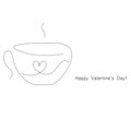 Happy Valentines day card, vector illustration Royalty Free Stock Photo