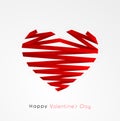 Happy Valentines Day celebration with creative heart.