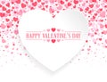 Happy Valentines Day Circle Hearts Vector Background