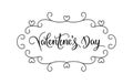 Happy valentines day decoration and typography. Vector