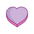 Happy valentines day, decorative heart love adorable icon