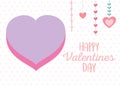 Happy valentines day, decorative heart love adorable icon