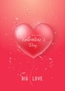 Happy Valentines day design for brochure, flyer, poster and social network. Royalty Free Stock Photo