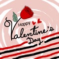 Happy valentines day design vector illustration Royalty Free Stock Photo