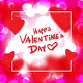 Happy valentines day design vector illustration. Red card Royalty Free Stock Photo