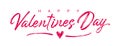 Happy Valentines Day elegant paintbrushes banner