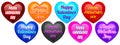 Happy Valentines day - Full set of icon hearts