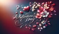 Happy Valentines Day greeting card. Beautiful red hearts Royalty Free Stock Photo
