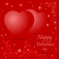 Happy valentines day greeting card design