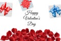 Valentines Day rose petal background Royalty Free Stock Photo