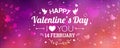 Happy Valentines Day greeting card. I Love You. 14 February Royalty Free Stock Photo