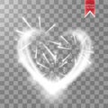 Happy Valentines Day greeting card. I Love You. 14 February. Holiday background with two hearts with luminous fireworks