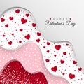 Happy Valentines Day greeting card. Layers with different Decorative Elements. Holiday Decoration Elements. Vector illustration