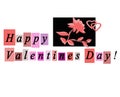 Happy Valentines Day Greeting Card Notecard Royalty Free Stock Photo