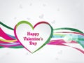 Happy Valentines Day Greeting Card, vector illustration
