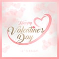 happy valentines day greeting card vector illustration