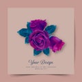 Happy Valentines Day. Greeting card vintage with realistic of red rose, Typography design for print cards, banner, poster. Vector