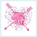 Happy Valentines day greeting or invitation card