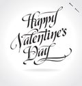 Happy Valentines Day hand lettering (vector)