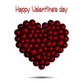 Happy Valentines Day. Heart from the bowling balls Royalty Free Stock Photo