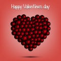 Happy Valentines Day. Heart from the bowling balls Royalty Free Stock Photo