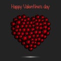 Happy Valentines Day. Heart from the bowling balls Royalty Free Stock Photo