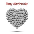 Happy Valentines Day. Heart from the golf balls Royalty Free Stock Photo