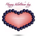 Happy Valentines Day. Heart made of bowling balls Royalty Free Stock Photo