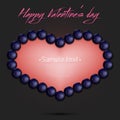 Happy Valentines Day. Heart made of bowling balls Royalty Free Stock Photo