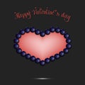 Happy Valentines Day. Heart made of bowling balls Royalty Free Stock Photo