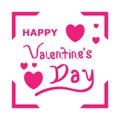 Happy valentines day logo vector template