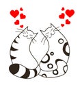 Happy valentines day love cats