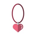 Happy valentines day necklace with heart