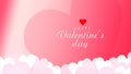 Happy Valentines Day on Pinky Background Vector