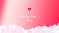 Happy Valentines Day on Pinky Vector Background