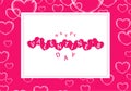 Happy Valentines Day poster or banner design decorated with transparent heart.