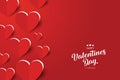 Happy Valentines day, Red Heart from paper. Very Good Holiday Card. Royalty Free Stock Photo