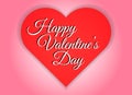 Happy valentines day red heart shape abstract background. Royalty Free Stock Photo