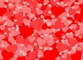 Happy valentines day red heart shape abstract background Royalty Free Stock Photo