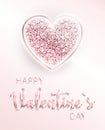 Happy valentines day. Romantic design card.