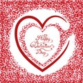 Happy Valentines Day romantic greeting card illustration