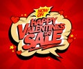 Happy Valentines day sale poster concept