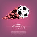 Happy Valentines Day and soccer ball