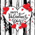 Happy Valentines day template for banner or poster. Holiday lettering