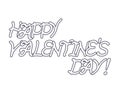 Happy valentines day text art. Royalty Free Stock Photo