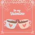 Happy valentines day toast chocolate cups love